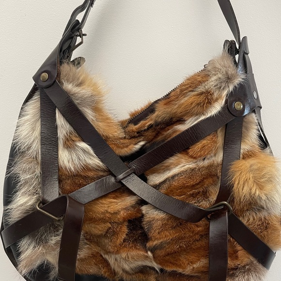 Lanvin Handbags - Lanvin Brown and Tan Shoulder Bag with Leather Straps